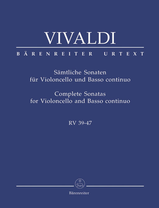 Complete Sonatas for Violoncello and Basso continuo RV 39-47 韋瓦第 奏鳴曲 大提琴 騎熊士版 | 小雅音樂 Hsiaoya Music