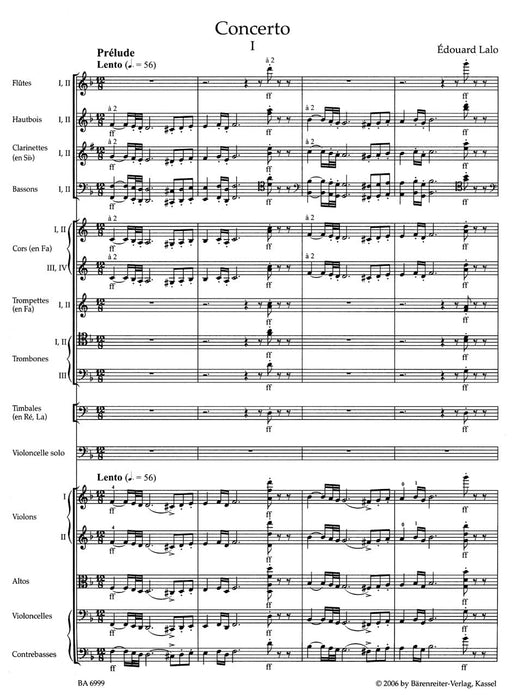 Concerto for Violoncello and Orchestra D minor 拉羅 協奏曲 大提琴 管弦樂團總譜 騎熊士版 | 小雅音樂 Hsiaoya Music