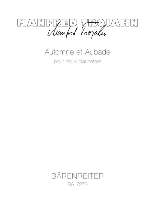 Automne et Aubade pour deux clarinettes (1992) 晨曲 豎笛 騎熊士版 | 小雅音樂 Hsiaoya Music