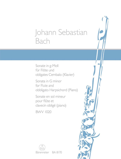 Sonata for Flute and obbligato harpsichord (piano) G minor BWV 1020 巴赫約翰瑟巴斯提安 奏鳴曲 長笛 大鍵琴鋼琴 騎熊士版 | 小雅音樂 Hsiaoya Music