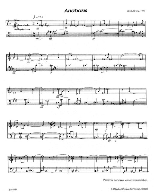 Anabasis für Klavier solo (1970) 獨奏 騎熊士版 | 小雅音樂 Hsiaoya Music