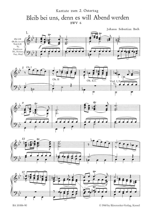 Bleib bei uns, denn es will Abend werden BWV 6 -Cantata for Easter Monday- Cantata for Easter Monday 巴赫約翰瑟巴斯提安 清唱劇 騎熊士版 | 小雅音樂 Hsiaoya Music