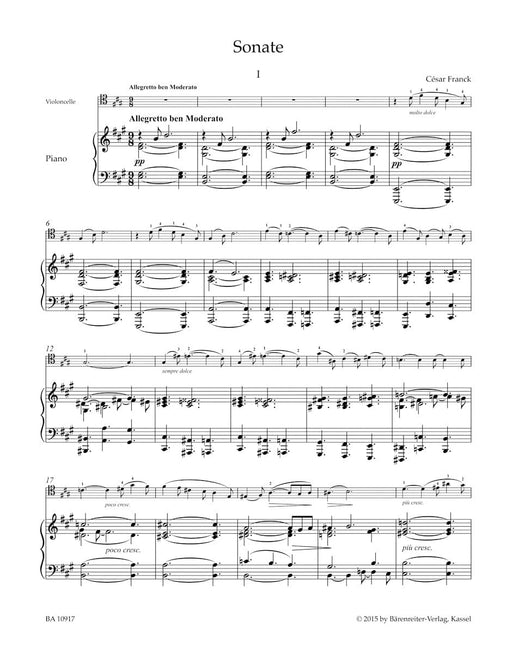 Sonata (Version for Piano and Violoncello) / Mélancolie for Violoncello and Piano 法朗克賽札爾 奏鳴曲 鋼琴 大提琴 鋼琴 騎熊士版 | 小雅音樂 Hsiaoya Music