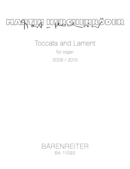 Toccata and Lament for organ (2008/2013) 觸技曲 輓歌 管風琴 騎熊士版 | 小雅音樂 Hsiaoya Music