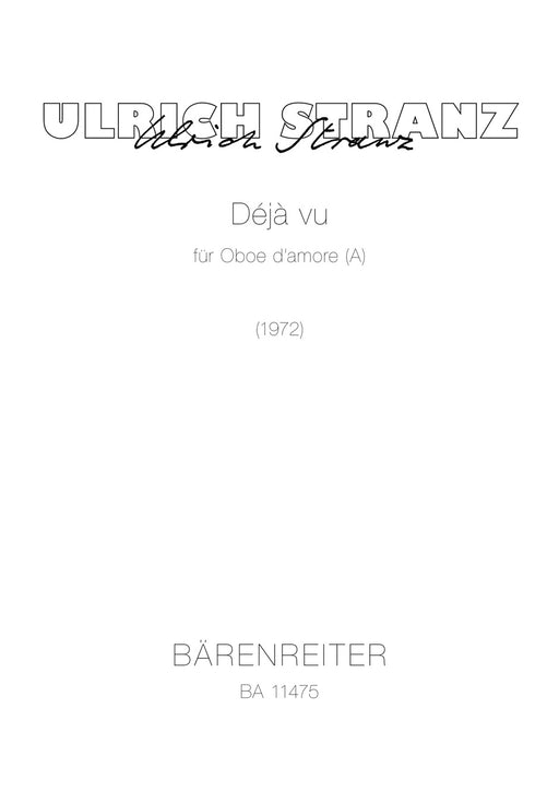 Déjà vu for Oboe d´amore (A) (1972) 雙簧管 熊騎士版(小熊版) | 小雅音樂 Hsiaoya Music