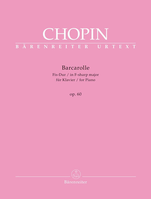 Barcarolle for Piano in F-sharp major op. 60 蕭邦 船歌 鋼琴 騎熊士版 | 小雅音樂 Hsiaoya Music
