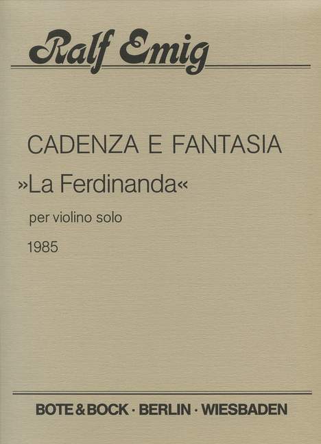 Cadenza and Fantasia La Ferdinanda 裝飾樂段 幻想曲 小提琴獨奏 柏特-柏克版 | 小雅音樂 Hsiaoya Music