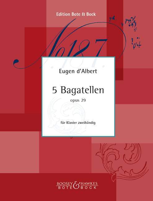 Five Bagatelles op. 29 達貝特 音樂小品 鋼琴獨奏 柏特-柏克版 | 小雅音樂 Hsiaoya Music