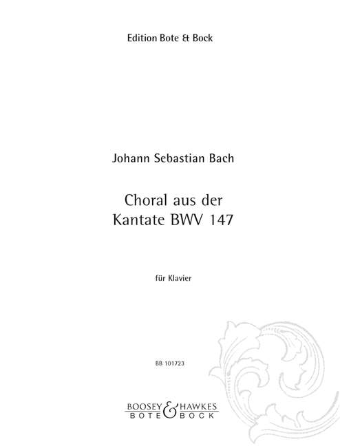 Chorale BWV 147 from Cantata Jesus bleibet meine Freude 巴赫約翰‧瑟巴斯提安 聖詠合唱 清唱劇 鋼琴獨奏 柏特-柏克版 | 小雅音樂 Hsiaoya Music