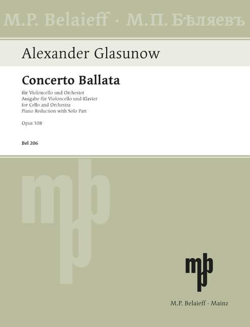 Concerto Ballata C major op. 108 C-Dur 葛拉祖諾夫 協奏曲 大調 大提琴加鋼琴 | 小雅音樂 Hsiaoya Music