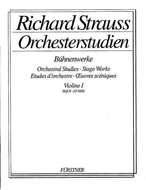 Orchestral Studies Stage Works: Violin I Vol. 2 Feuersnot - Elektra 史特勞斯理查 管弦樂團 小提琴 火荒艾蕾克特拉 小提琴練習曲 博浩版 | 小雅音樂 Hsiaoya Music