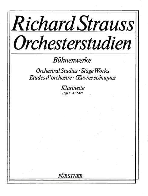 Orchestral Studies Stage Works: Clarinet Vol. 1 Feuersnot - Salome - Elektra - Der Rosenkavalier 史特勞斯理查 管弦樂團 火荒莎樂美艾蕾克特拉玫瑰騎士 豎笛教材 博浩版 | 小雅音樂 Hsiaoya Music