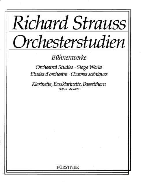 Orchestral Studies Stage Works: Clarinet Vol. 3 Elektra - Der Rosenkavalier 史特勞斯理查 管弦樂團 艾蕾克特拉玫瑰騎士 豎笛教材 博浩版 | 小雅音樂 Hsiaoya Music