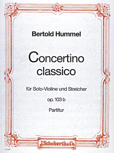Concertino classico D major op. 103b 胡麥爾．貝托爾德 小協奏曲 大調 小提琴加鋼琴 朔特版 | 小雅音樂 Hsiaoya Music