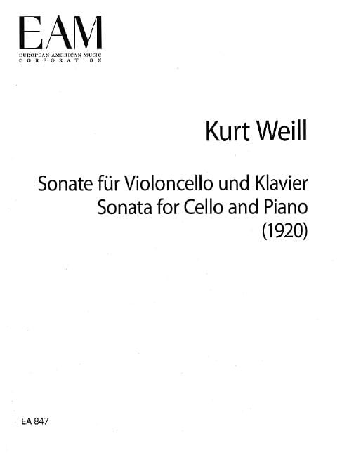 Sonata for Cello and Piano new critical edition 懷爾 奏鳴曲大提琴鋼琴 大提琴加鋼琴 | 小雅音樂 Hsiaoya Music