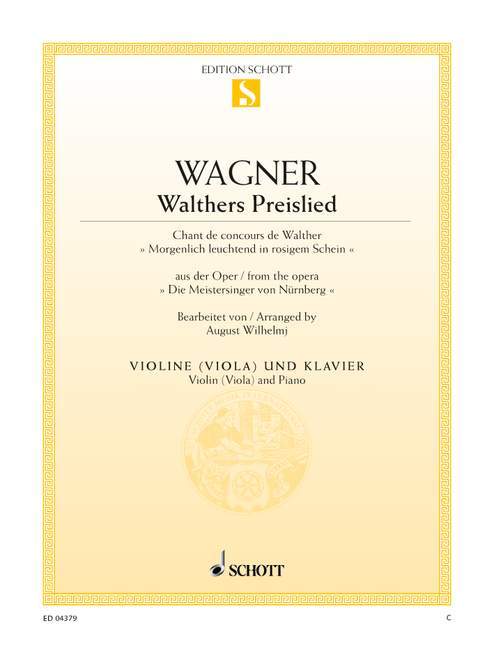 Walthers Preislied WWV 96 from the opera The Master-Singers of Nuremberg 華格納．理查 歌劇紐倫堡的名歌手 小提琴加鋼琴 朔特版 | 小雅音樂 Hsiaoya Music