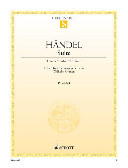 Suite D minor HWV 437 (HHA II/4 - Walsh 1733 No. 4) 韓德爾 組曲小調 鋼琴獨奏 朔特版 | 小雅音樂 Hsiaoya Music
