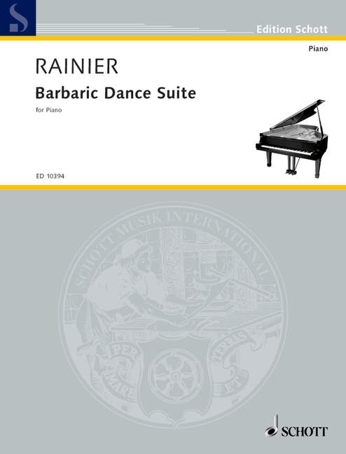 Barbaric Dance Suite for piano 瑞妮爾 舞蹈組曲鋼琴 鋼琴獨奏 朔特版 | 小雅音樂 Hsiaoya Music