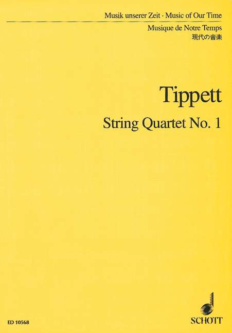 String Quartet No. 1 提佩特 弦樂四重奏 總譜 朔特版 | 小雅音樂 Hsiaoya Music