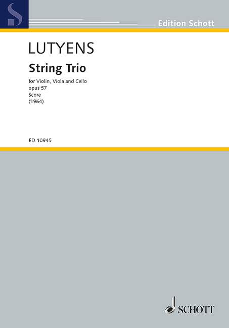 String Trio op. 57 for violin, viola and cello 路婷絲 弦樂三重奏 小提琴中提琴大提琴 總譜 朔特版 | 小雅音樂 Hsiaoya Music