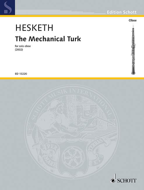 The Mechanical Turk for solo oboe 雙簧管 雙簧管獨奏 朔特版 | 小雅音樂 Hsiaoya Music