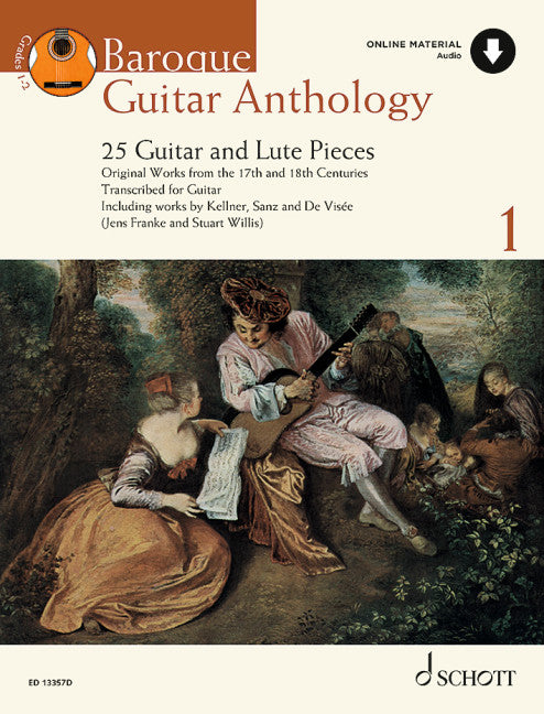 Baroque Guitar Anthology Vol. 1 25 Guitar and Lute Pieces 吉他 巴洛克 吉他魯特琴 朔特版 | 小雅音樂 Hsiaoya Music