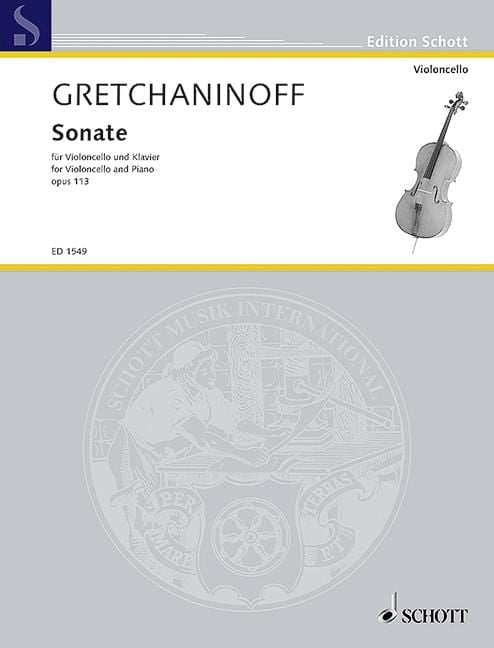 Sonata op. 113 格列恰尼諾夫 奏鳴曲 大提琴加鋼琴 朔特版 | 小雅音樂 Hsiaoya Music