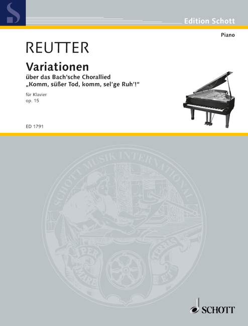 Variations op. 15 of the Choral Komm, süßer Tod, komm, sel'ge Ruh'! by Johann Sebastian Bach 變奏曲 合唱 鋼琴獨奏 朔特版 | 小雅音樂 Hsiaoya Music