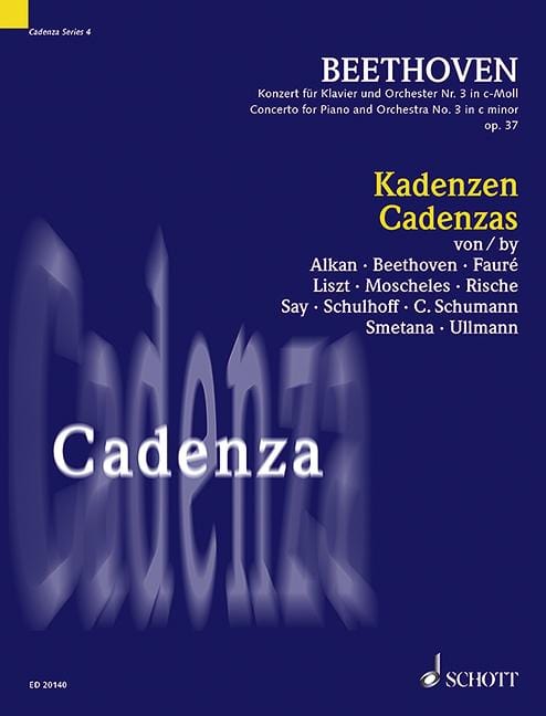 Cadenzas for the Concerto for Piano and Orchestra No. 3 c minor op. 37, 1. movement by Ludwig van Beethoven 貝多芬 裝飾樂段 協奏曲鋼琴管弦樂團 小調 樂章 鋼琴獨奏 朔特版 | 小雅音樂 Hsiaoya Music