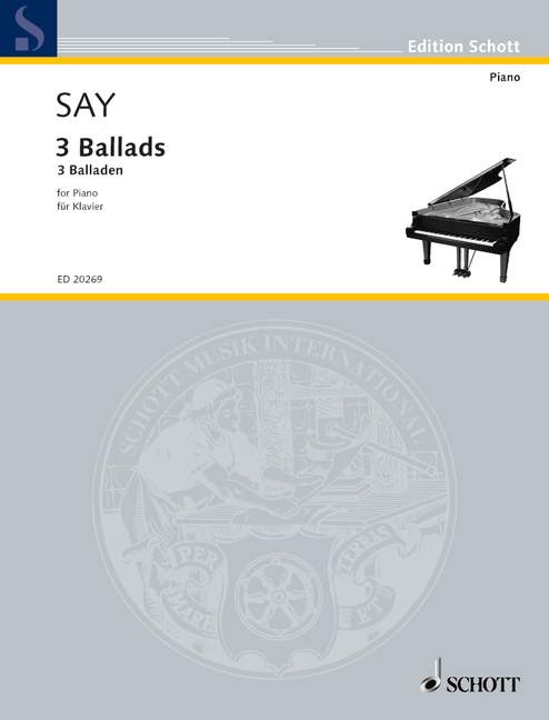 3 Ballads op. 12 賽伊．法佐 敘事曲 鋼琴獨奏 朔特版 | 小雅音樂 Hsiaoya Music