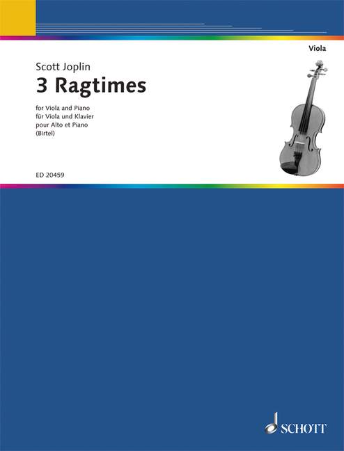 3 Ragtimes 喬普林 繁音拍子 中提琴加鋼琴 朔特版 | 小雅音樂 Hsiaoya Music