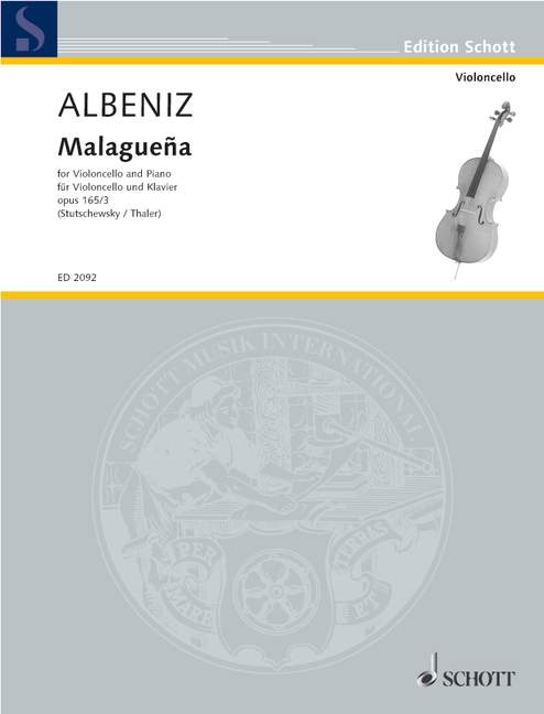 Malaguena op. 165/3 from Espana 阿爾貝尼士 大提琴加鋼琴 朔特版 | 小雅音樂 Hsiaoya Music