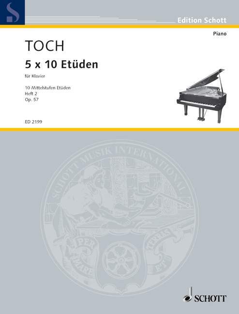 Five Time Ten Etudes op. 57 Band 2 Ten studies of medium difficulty 托赫 練習曲 鋼琴練習曲 朔特版 | 小雅音樂 Hsiaoya Music