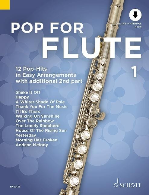 Pop For Flute 1 Band 1 12 Pop-Hits in Easy Arrangements 流行音樂長笛 流行音樂 編曲 長笛獨奏 朔特版 | 小雅音樂 Hsiaoya Music