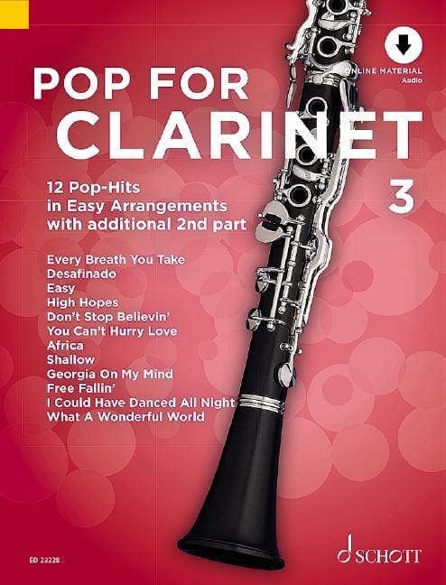 Pop For Clarinet 3 Band 3 12 Pop-Hits in Easy Arrangements with additional 2nd part 流行音樂 流行音樂 編曲 豎笛 2把 朔特版 | 小雅音樂 Hsiaoya Music