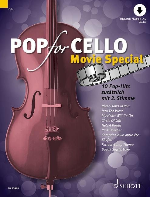 Pop for Cello MOVIE SPECIAL 10 Pop-Hits zusätzlich mit 2. Stimme 流行音樂大提琴 流行音樂 大提琴 2把 朔特版 | 小雅音樂 Hsiaoya Music