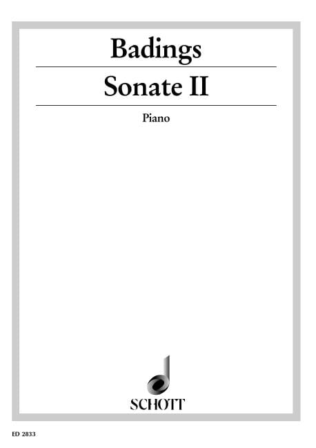Sonata II 巴定思 奏鳴曲 鋼琴獨奏 朔特版 | 小雅音樂 Hsiaoya Music