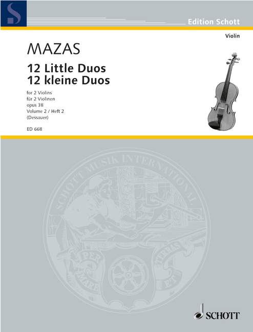 12 Little Duos op. 38 Band 2 馬札斯 二重奏 雙小提琴 朔特版 | 小雅音樂 Hsiaoya Music