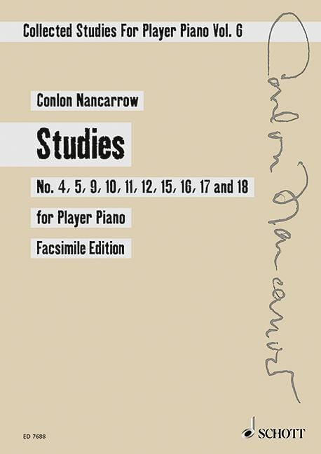 Collected Studies for Player Piano Vol. 6 Study No. 4, 5, 9, 10, 11, 12, 15, 16, 17, 18 南卡羅 鋼琴 鋼琴獨奏 朔特版 | 小雅音樂 Hsiaoya Music