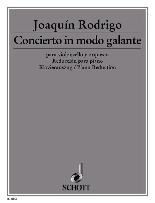 Concerto in modo galante 羅德利哥 協奏曲 大提琴加管弦樂團 朔特版 | 小雅音樂 Hsiaoya Music