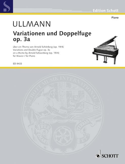 Variations and Double Fugue op. 3a based on a theme by Arnold Schönberg (op. 19/4) 烏爾曼 變奏曲 復格曲 主題 鋼琴獨奏 朔特版 | 小雅音樂 Hsiaoya Music