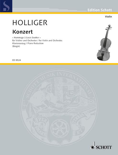Concerto Hommage à Louis Soutter 霍利格 協奏曲 小提琴加鋼琴 朔特版 | 小雅音樂 Hsiaoya Music
