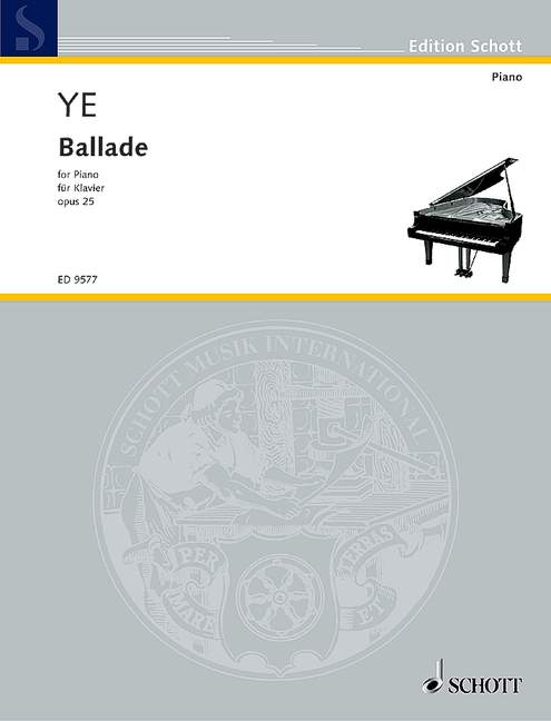 Ballad op. 25 葉小綱 敘事曲 鋼琴獨奏 朔特版 | 小雅音樂 Hsiaoya Music