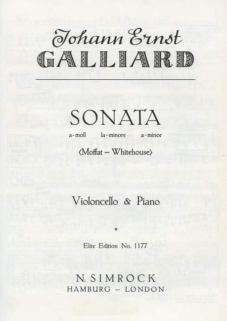 Sonata in A Minor 加利亞德 奏鳴曲 小調 大提琴加鋼琴 | 小雅音樂 Hsiaoya Music