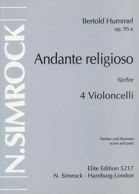Andante religioso op. 95e 胡麥爾．貝托爾德 行板 大提琴 3把以上 | 小雅音樂 Hsiaoya Music