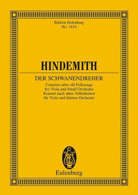 Der Schwanendreher Concerto after old Folksongs 辛德密特 協奏曲 民謠 總譜 歐伊倫堡版 | 小雅音樂 Hsiaoya Music