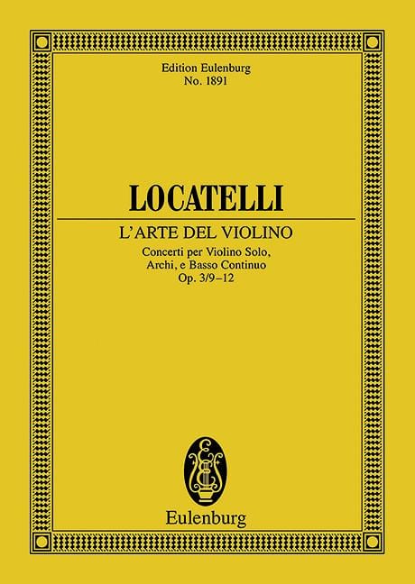 L'Arte del Violino op. 3 Vol. 3 Concertos Nos. 9-12 洛卡泰利 小提琴 協奏曲 總譜 歐伊倫堡版 | 小雅音樂 Hsiaoya Music