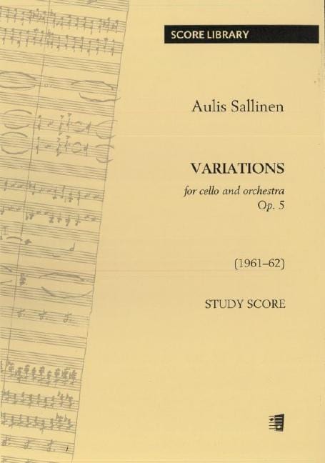 Variations op. 5 for cello and orchestra (1961-62) 薩利能 變奏曲 大提琴管弦樂團 總譜 芬尼卡·蓋爾曼版 | 小雅音樂 Hsiaoya Music