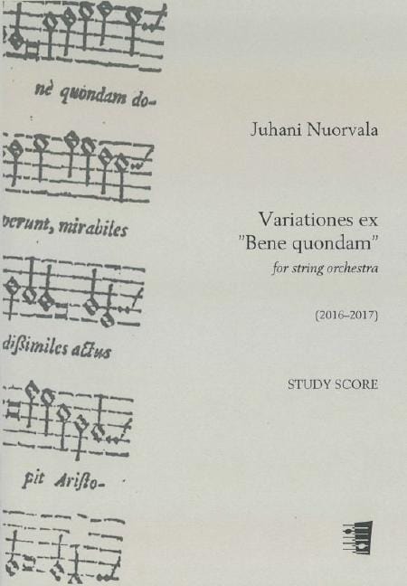 Variations ex Bene quondam 變奏曲 總譜 芬尼卡·蓋爾曼版 | 小雅音樂 Hsiaoya Music