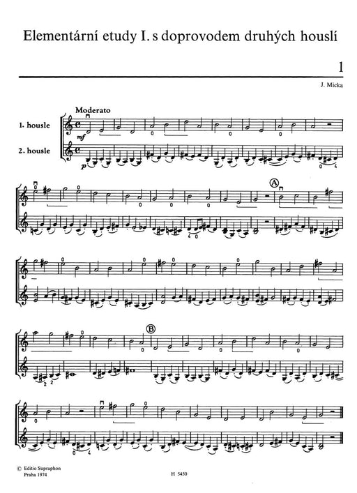 Elementare Etüden I -mit Begleitung zweiter Violine- with an accompaniment by Violin II 小提琴 伴奏 小提琴 騎熊士版 | 小雅音樂 Hsiaoya Music